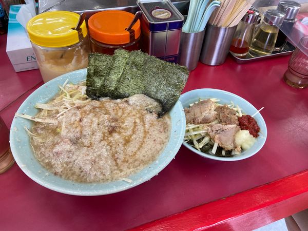 「ネギチャーシューメン中盛コテコテ　のり　固め濃いめ」@ラーメンショップ 牛久結束店の写真