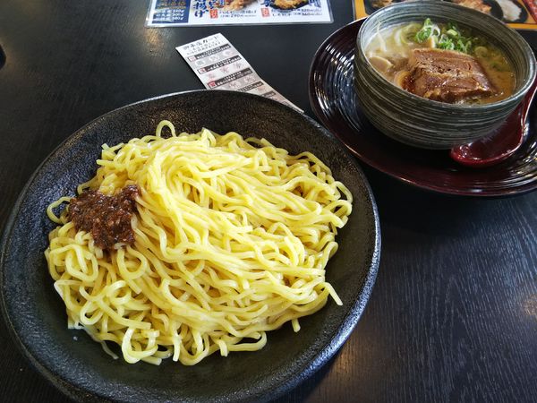 「【限定】たれ味噌つけ麺　（特盛３８０ｇ：同価格）　＋角玉：㋚」@ハルピン味噌らーめん 雷蔵の写真