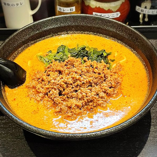 「地獄の担担麺　入門編（5辛）」@地獄の担担麺 天竜 トツカーナモール店の写真