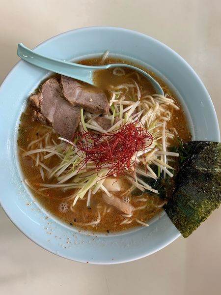 「七味お酢ラーメンネギトッピング」@ラーメンショップ 名和店の写真
