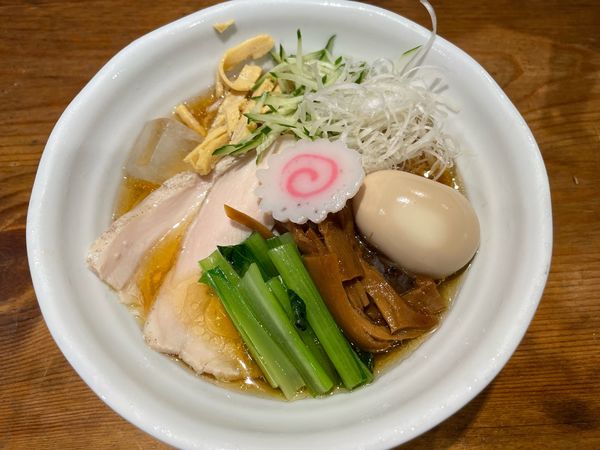 「【限定】冷やし醤油ラーメン(¥850)味玉(¥100)」@瀬戸内いりこラーメン 古田島の写真