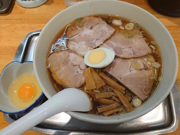 「チャーシューメン 生玉子」@保谷大勝軒の写真