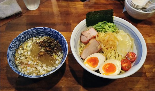 「冷やしつけそば(塩)【限定】＋味付玉子」@麺屋 悠の写真