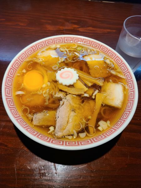 「月見中華そば¥900」@中華そば えもとの写真