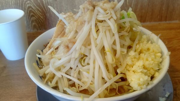 「ラーメン７３０円野菜アブラマシ、ニンニクW」@ジャンクガレッジ 川越小堤店の写真