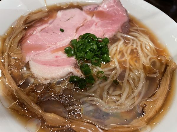 「限定：冷やし牡蠣そば1000円(ほか焼き鳥と酒）」@鶏そば遊喜の写真