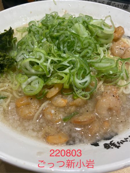 「ハマグリだしの超エビそば　1300→1000」@超ごってり麺 ごっつ 新小岩店の写真
