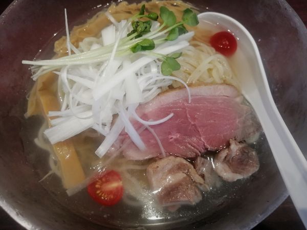 「（期間＆数量限定）鴨冷やしラーメン¥950」@鴨LABO 住吉店の写真