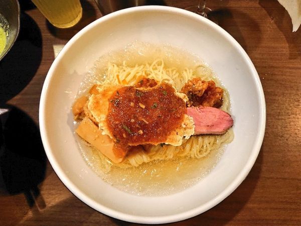 「【限定】ピンクスパイダー 鱧とウニの冷製塩」@八咫烏の写真