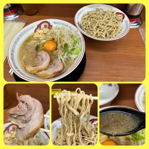 「小ラーメン¥830+つけ麺¥100+生玉子¥50」@豚山 平塚店の写真