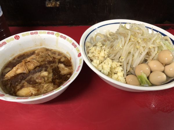 「蓮えび小つけ麺にんにくやさいうずら」@蓮爾 登戸店の写真