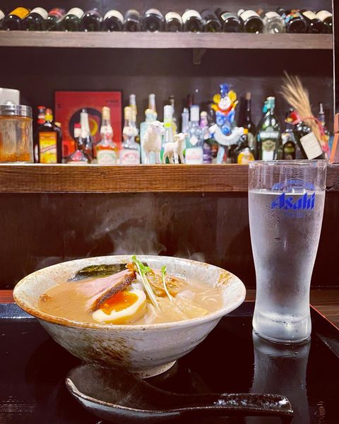 「どろ醤油らーめん／本日の茶漬けご飯」@麺処 三虎の写真