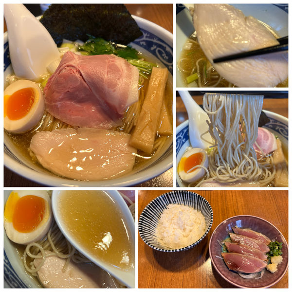 「煮干そば白醤油 800円海鮮セット380円」@寿製麺よしかわ 川越店の写真