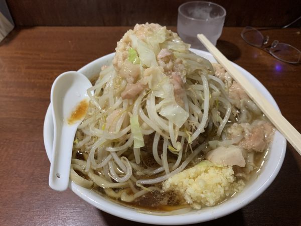「ラーメン+ニンニク+脂　820円」@D麺の写真