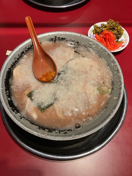 「とんこつ　こってり　チャーシュー」@火の国 文龍 総本店の写真