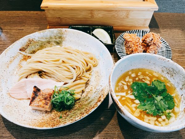 「地鶏清湯つけそば 塩」@らーめん楓の写真