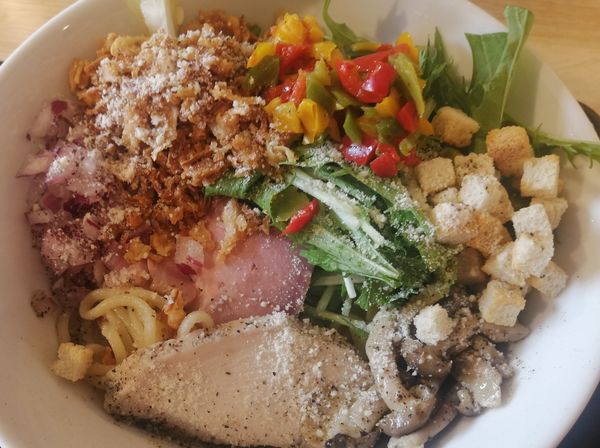 「（限定）鶏まぜそば~温玉カルボナーラ風~¥900」@麺ゃ みくりの写真