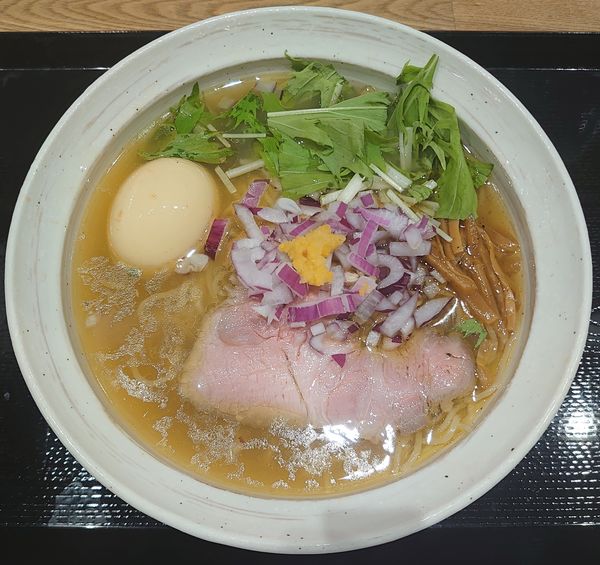 「鶏そば(白)1000円」@境逸品 鶏そば 山田屋の写真