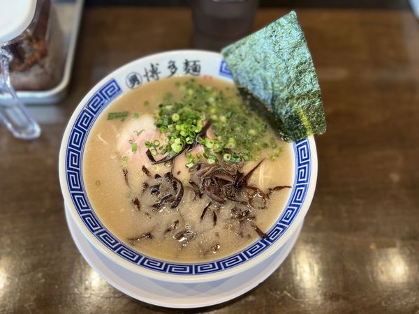 「長浜ラーメン(バリカタ)820円」@らーめん男盛の写真