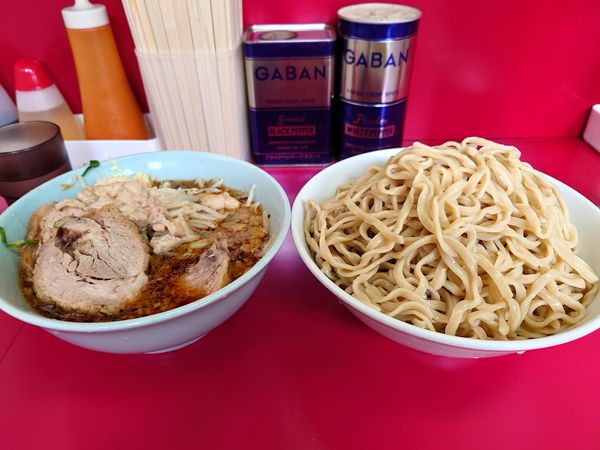 「大豚つけ麺　ニンニク　アブラ」@ラーメン二郎 中山駅前店の写真