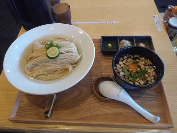 「こんぶ水つけ麺大盛　醤油　1050円」@麺処 隆の写真