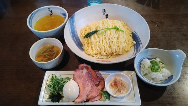 「【限定】薬涼 潮つけそば¥1200+釜焼きチャーシュー+味玉」@麺や 虎徹の写真