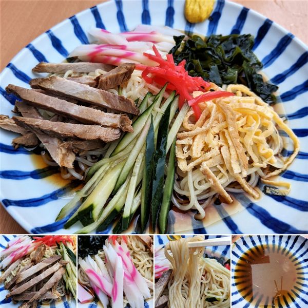 「冷やし中華＋焼売セット＝880円」@肉厚わんたん麺と手作り焼売 ら麺亭 浅草支店の写真