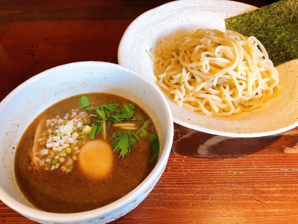 「つけそば　並220g （850円）、味玉（CP）」@麺屋 さんじの写真