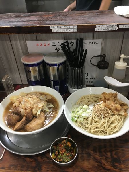 「WASABI&昆布鰹水つけ麺」@麺でる 川崎店の写真