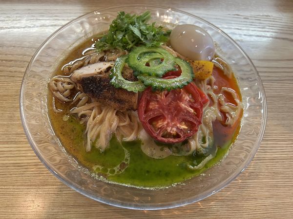 「限定・冷やしカレーそば」@麺 㐂色の写真