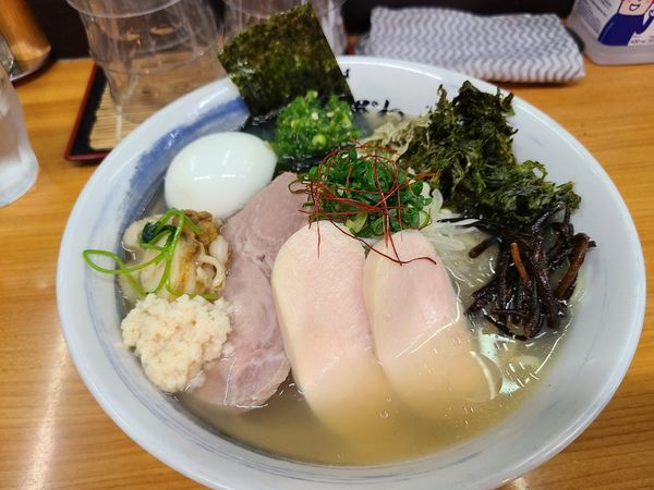 「月日貝冷やしラーメン」@中華そば 半ざわの写真