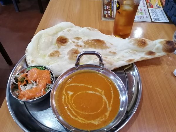 「ランチセット(キーマカレー)　790円」@エビン 鷺沼駅前店の写真