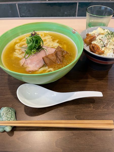 「手打中華蕎麦 塩　肉ごはん」@手打麺祭 かめ囲の写真