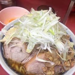 小ラーメン・ニンニクアブラ・つけ味変更・ネギ・生玉子