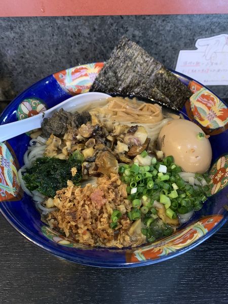 「サザエとアワビの塩冷やしそば〜肝ソース添え〜」@塩そば 桑ばらの写真