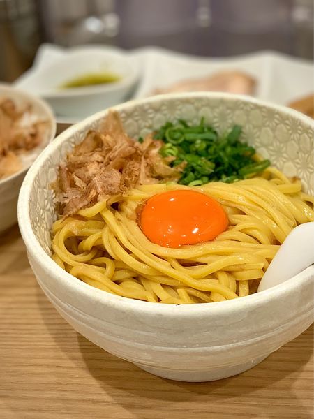 「日本一釜玉麺」@麺や 麦ゑ紋の写真