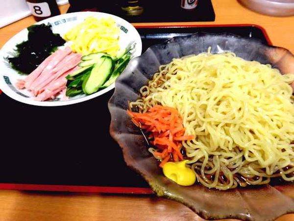 「黒酢しょうゆ冷やし麺(550円),麺大盛り(80円)」@中華食堂 日高屋 西五反田1丁目店の写真