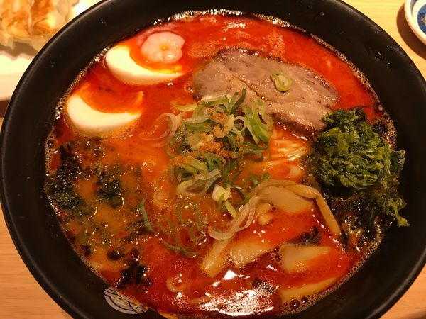 「あおさ辛味白湯塩玉らーめん大盛固め1,380円」@ひるがお アクアシティお台場店の写真