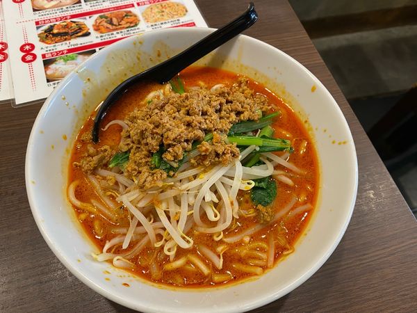 「羊骨スープと羊肉の担々麺1078円」@東北人家 新館の写真