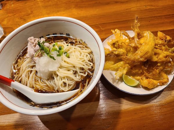 「冷やしおろしそば　かき揚げ添え」@ジンジャーヘッドバッドの写真