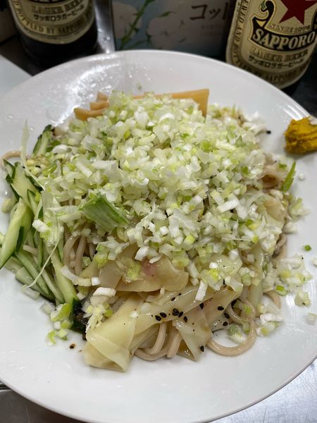 「冷やし中華 ワンタン コマネギ」@中華そば みたかの写真