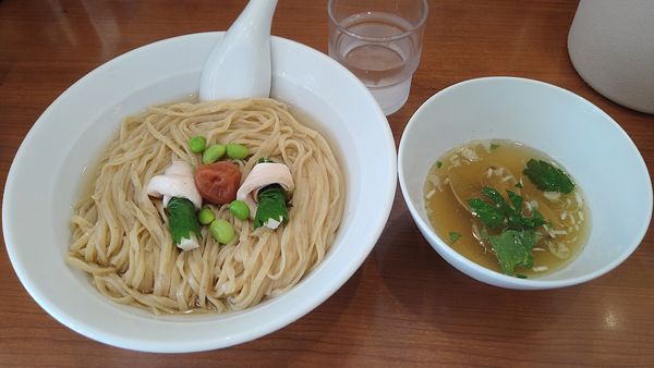 「【限定】羅臼昆布と浅利のつけそば¥1000-大盛無料」@中華そば 七麺鳥の写真