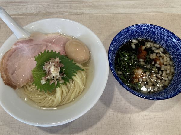 「［夏季限定］鶏つけそば（醤油）味玉」@中華そば ふじ野の写真