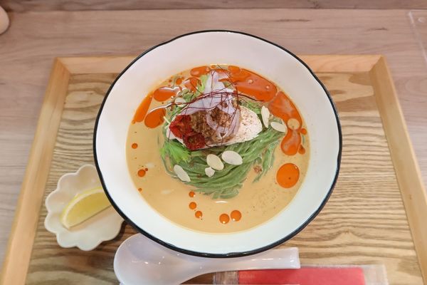 「【限定】えびと豆乳の冷製担々麺￥１０００」@えびそば 緋彩の写真