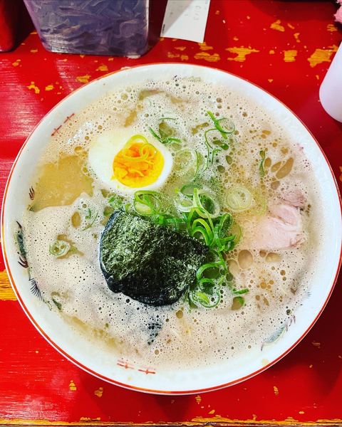 「らーめん」@中洲屋台 長浜ラーメン 初代 健太の写真