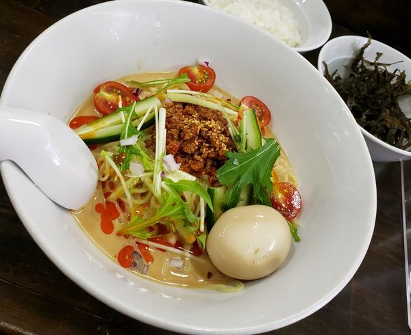 「冷やし担々麺　岩海苔　半ライス」@ラーメン晃煇の写真