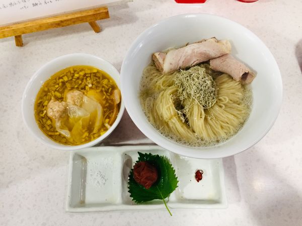 「【限定】紀州南高梅をつぶしながら食べる昆布水つけ麺」@ラーメン星印の写真