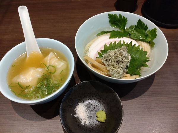 「限定　岩手県産こだわりポークの昆布水つけそば」@寿製麺よしかわ 坂戸店の写真