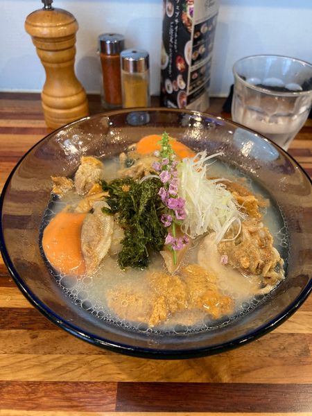 「雲丹と帆立の冷やしラーメン」@鮮魚らーめん 五ノ神水産の写真