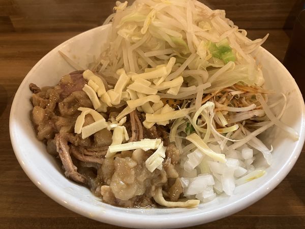 「汁なし　麺100 YMAO」@男気らーめん アカギの写真